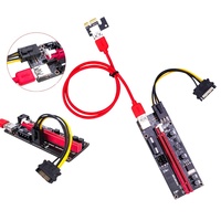PCI-E Graphics Card Extension Cable Copper 009S Adapter PCIE 1X to 16X Riser Converter with TPE Jacket for Data Transmission