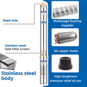 <span class=keywords><strong>Pompe</strong></span> <span class=keywords><strong>à</strong></span> <span class=keywords><strong>eau</strong></span> submersible <span class=keywords><strong>électrique</strong></span> pour puits profonds Shenneng, moteur en cuivre de 4 pouces, irrigation agricole, 4 ch - Product Image 2