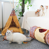 Produits d'accessoires pour chats AFP Jouets interactifs pour chats Baguette à plumes Jouets à herbe à chat Griffoir pour petits animaux de compagnie