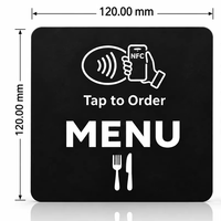 Autocollant de menu numérique NFC auto-adhésif personnalisé, panneau intelligent à toucher pour consulter le menu, pour les tables et les comptoirs de restaurant