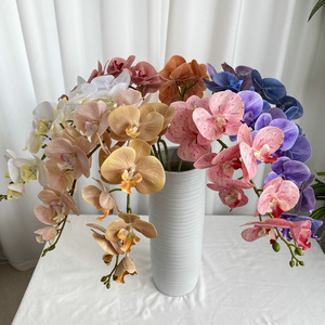 Orquídea de mariposa francesa 3D, <span class=keywords><strong>Planta</strong></span> artificial para boda, decoración del hogar, flores simuladas para arreglos de Hotel, paisaje de boda - Product Image 2