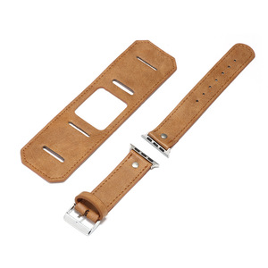 Bracelets <span class=keywords><strong>de</strong></span> montre très vendus pour Apple Watch en cuir véritable et en PU, accessoires <span class=keywords><strong>de</strong></span> <span class=keywords><strong>bracelet</strong></span> punk unisexe - Product Image 5