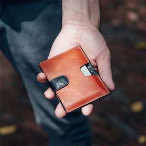 Nueva <span class=keywords><strong>cartera</strong></span> elástica de cuero antipérdida delgada, tarjetero, <span class=keywords><strong>cartera</strong></span> pequeña, monedero para mujer, <span class=keywords><strong>cartera</strong></span> minimalista para hombre - Product Image 5