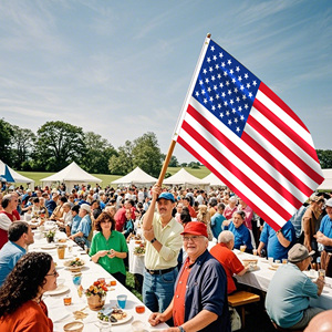 American 3x5/2X3 Ft Embroidered <b>Flag</b> Banner Digital Printed Graphic with 2 Brightly Colored Brass Grommets Decorative Stars - Product Image 4