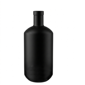 Bouteilles <span class=keywords><strong>de</strong></span> vin en verre Boston <span class=keywords><strong>de</strong></span> luxe personnalisées avec logo, <span class=keywords><strong>noir</strong></span> mat/<span class=keywords><strong>blanc</strong></span>/transparent, 700 ml/750 ml, bouteilles en verre pour vodka, whisky, rhum avec bouchon - Product Image 3