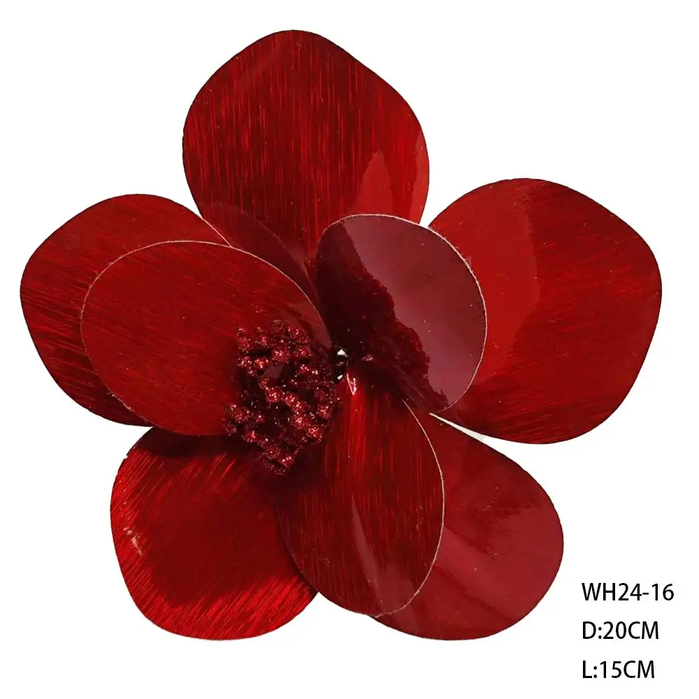 Hot Selling 20cm Artificial Christmas Flowers Decorations Flower Ornaments