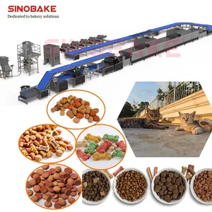 Dog Biscuit Making Machine SINOBAKE Full Automatic Pet Food Processing Line