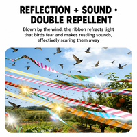 Ruban Réfléchissant Anti-Oiseaux, Bande Répulsive pour Verger, Terres Agricoles, Jardin, Serre, Résistant aux Déchirures et Imperméable