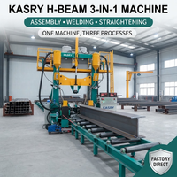 Ligne de soudage KASRY H Beam 3-en-1 : Machine d'assemblage, de soudage et de redressage pour la fabrication de structures en acier et la production de poutres