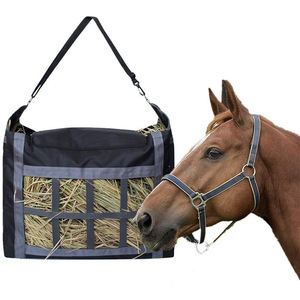 Bolsa para Heno de Caballo 60x25x48cm, Comedero Lento, Bolsa de Almacenamiento, Negra, Tela Oxford 600D - Product Image 1