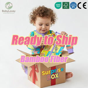 Pijamas de Bebê em Bambu Babylovey em Estoque com Envio Rápido para Meninas e Meninos com Zíper Bidirecional e Estampas de Desenhos Animados de Manga Longa - Product Image 1