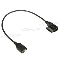 Câble adaptateur audio AUX vers USB femelle MDI MMI AMI AUX pour AUDI A3/A4/A5/A6/Q5 VW Tiguan GTI CC Magotan