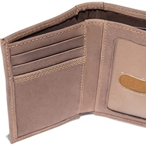 Custom <b>Slim</b> Trifold Faux Leather Wallet RFID-Blocking Durable <b>Card</b> <b>Holder</b> with 6 <b>Card</b> Slots and 2 Side Pockets Wallet - Product Image 4