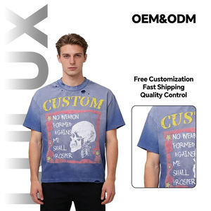 Camiseta de Alta Calidad con Diseño Gráfico Personalizado para Hombre, Estilo Vintage, Lavado Ácido, Corte Holgado, para Jóvenes, Estilo Urbano, Uso Diario - Product Image 3
