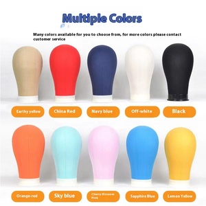 หัวหุ่นพลาสติกสำหรับจัดแต่งทรงผม แบบผ้าใบ สามารถเสียบเข็มได้ พร้อมฐานตั้งโชว์วิกผม ขนาดใหญ่พิเศษ ยี่ห้อ HUAYANG - Product Image 3