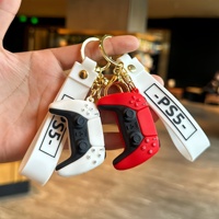 Porte-clés de jeu vidéo en PVC de dessin animé, petit cadeau exquis, pendentif de sac pour couple, porte-clés de voiture