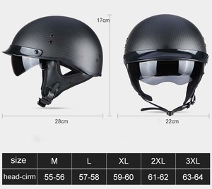 Coque de <span class=keywords><strong>casque</strong></span> en carbone premium de nouvelle génération, fibre de carbone 3K avec finition brillante mate, cadre léger, tissage sergé uni - Product Image 4