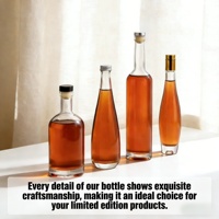 Bouteilles de vin classiques en verre à col long de 330 ml, impression sérigraphique couleur personnalisée, bouchon personnalisé, whisky, bourbon, gin, boissons énergisantes