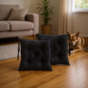 ASIENTO Cuscino per Seduta in Fibra di Lona Nero 43*43 Tappetini e Cuscini per Animali Domestici - Product Image 2