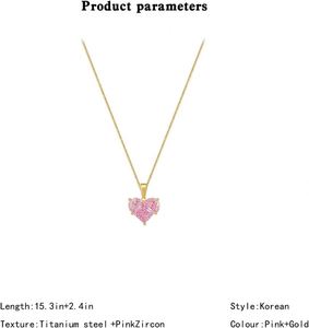 Earring Necklace Set Fashion Pink Peach <b>Heart</b> Drop Pendant Earrings for Women Girl <b>Sweet</b> Accessories Jewelry - Product Image 6