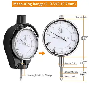 Verchromte Hand zifferblatt bohrung 2 "-6"/0,001 "Extender Dial Bore Gauge Set Selbst zentrieren des Bohrung messgerät mit Hartmetall ambolien