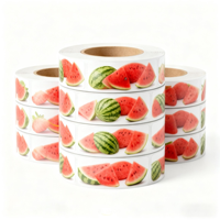 Étiquettes personnalisées pour aliments, jus de fruits, résistantes à l'huile, adhésif puissant, PVC PET, impression en gros, faible MOQ, commande en gros, marque privée