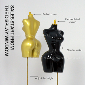 <span class=keywords><strong>Mannequin</strong></span> en fibre de verre <span class=keywords><strong>grande</strong></span> <span class=keywords><strong>taille</strong></span>, forte poitrine, hanches généreuses, courbes généreuses - Demi-corps pour robes de mariée et de soirée, idéal pour la présentation de bijoux - Product Image 3