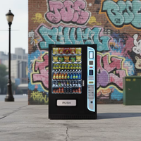 Distributeur automatique de nourriture et de boissons avec grande capacité et écran tactile de 7 pouces, peut vendre des collations et des boissons fraîches