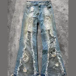 AeeDenim brand name wholesale made in china rok jeans distressed men jean manufacture distressed mod job men's trousers jeans