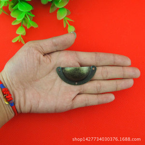 มือจับเฟอร์นิเจอร์รูปวงรีเหล็ก 49x23 มม. ลายโบราณ สำหรับลิ้นชัก รุ่น BE8 - Product Image 3
