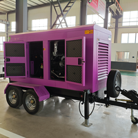 Générateur diesel silencieux monté sur remorque, anti-vibrations, mobile, pour événements extérieurs, solution d'alimentation de secours, directement de l'usine