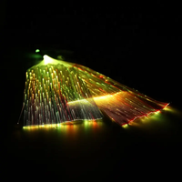 Tissu en fibre optique lumineux LED luxueux, matériaux textiles RGBW, robe, rideau, nappe pour banquet, mariage