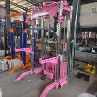 Nuevo equipo multifuncional OEM: Máquina de entrenamiento con poleas, máquina de remo bajo, máquina de sentadillas, máquina de cable cruzado, máquina Smith con estación de pesas doble