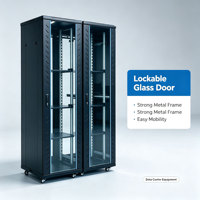 Armoire de serveur acoustique 19 pouces en acier laminé à froid, porte vitrée insonorisante, étagères réglables, roulettes, 600 mm, en stock