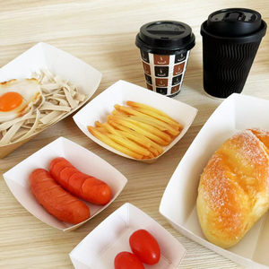 <span class=keywords><strong>Barquette</strong></span> en papier couché imprimée sur mesure pour frites, hamburgers, snacks, emballage de restauration rapide, <span class=keywords><strong>barquette</strong></span> alimentaire jetable - Product Image 4