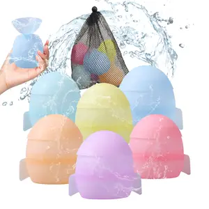 Bola de água reutilizável de silicone para crianças, balão de água de verão para uso ao ar livre, ideal para uso em 2024, ideal para exploração de água