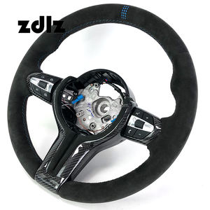 MP V2 Volant en cuir suédé en fibre de carbone pour <span class=keywords><strong>BMW</strong></span> M5 M6 F10 F12 F13 F06 F30 F80 <span class=keywords><strong>M</strong></span> <span class=keywords><strong>Sport</strong></span> (<span class=keywords><strong>bleu</strong></span>) - Product Image 4