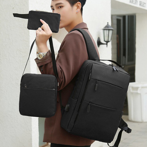 Custom Wholesale Trendy 3-piece Computer <b>Backpack</b> Set Men <b>Women</b> Custom Usb <b>Laptop</b> Mochilas Waterproof - Product Image 1
