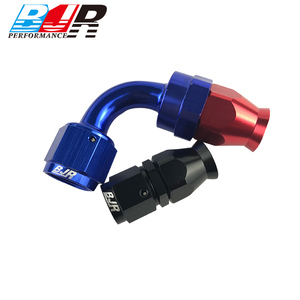 Raccords et embouts de tuyaux en aluminium PTFE BJR Performance 90 degrés AN3 AN6 AN8 AN10 noir rouge bleu - Product Image 4