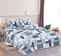 Ensemble de couette 100% microfibre, ensembles de literie en polyester avec motif imprimé, ensemble de couette en microfibre