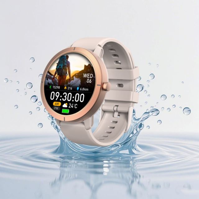 Fashion GPS Smart Watch AMOLED 1.32Inch AMOLED 5ATM Waterproof Fitness Tracker Sport Relojes Smartwatch DM76 for Women Men