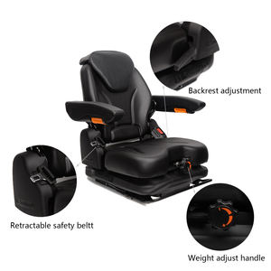 Silla de asiento de carretilla elevadora de suspensión mecánica de perfil bajo de primera calidad Nuevo vinilo calentado ventilado Uso industrial Granja de construcción - Product Image 6