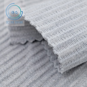 Tela de Punto Jacquard Elástica de Punto Fino con Puños y Cuello Acanalados para Ropa - Product Image 2