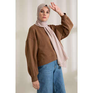 Medina Silk Shawl Latte Women <b>Long</b> Soft Elegant Headscarf Fashion Accessory - Product Image 3