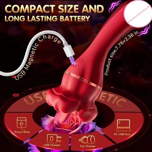 10 modları kedi vajina meme klitoris g-spot masaj yetişkin dil yalama ağız gül vibratör - Product Image 4