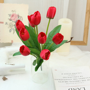 Ramo de Tulipanes Artificiales Premium 2026 de 9 Cabezas, Flor de Seda Rústica para Arreglos Florales, Decoración del Hogar, Accesorio para Plantas - Product Image 4