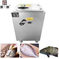 Machine à éviscérer les poissons à usage commercial, machine automatique pour éviscérer et enlever les écailles des poissons, élimine les écailles du ventre du poisson