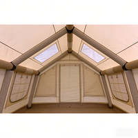 Tente de glamping de luxe imperméable, gonflable, quatre saisons, double couche, robuste, deux chambres, ouverture automatique rapide