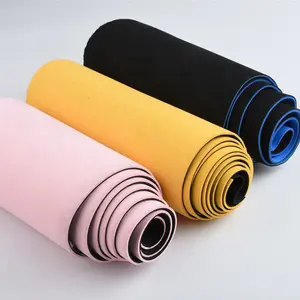 Double-Side Thick Pu Synthetic Fabric Sueded 300 Color Pu Synthetic Leather For Costume Shoes Baggage Luggage Clothes Textile