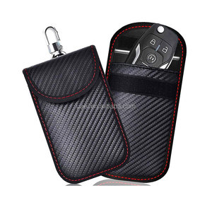 Pochette pour clé de voiture en fibre de carbone, blocage du signal RFID, <span class=keywords><strong>anti</strong></span>-vol, pour voiture à entrée sans clé - Product Image 2